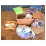 Crafting Supplies Including Yarn and Fabric