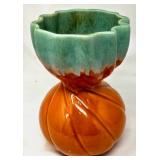 USA 808 Ceramic Vase with Orange and Green Glaze