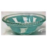 Glass Lamp Shade with Blue and White Design