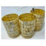 Three Mother-of-Pearl Inlay Cups