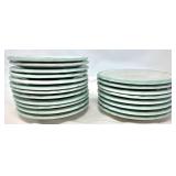 Shenango China Plates with Turquoise Edging