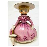 NAPCO 1958 Ceramic Figurine of Woman in Pink Dress