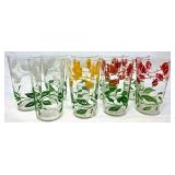 8 Floral-Themed Tall Drinking Glasses
