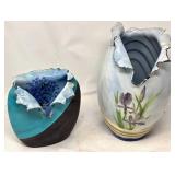 Two Hand-Painted Porcelain Vases