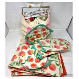 Kitchen Accessories with Peach Pattern