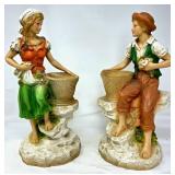 Universal Statuary Corp. 1975 Boy and Girl Figurin