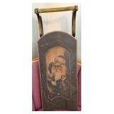 Decorative Wooden Sled with Santa Design
