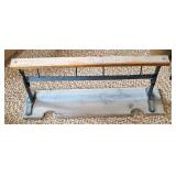 Vintage Cast Iron and Wood Paper Roller