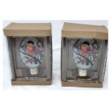 Ganz Glass Night Lights with Bird Motif