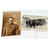 Two World War I Era Photographs, Portrait and Scen