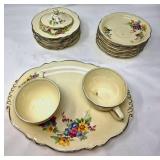 Homer Laughlin Floral China Set with Serving Piece