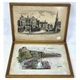 Framed Vintage Cityscape Artwork Collection