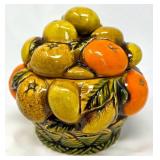 Inarco Japan Ceramic Fruit Basket Cookie Jar