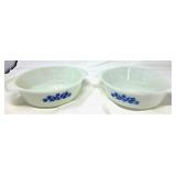 Two Corning Ware Blue Cornflower Casserole Dishes
