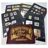 United States Stamp Album With Assorted Stamps