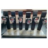 Multi-Station Liquor Dispenser on Black Metal Base