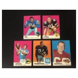 1969 Topps Football Cards Lot of 5