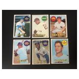 1969 Topps Baseball Cards Lot of 6