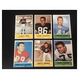 1964 Philadelphia Football Card Lot of 6