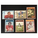 1972 Topps Warfield Hill Olsen Wilson etc Lot of 6