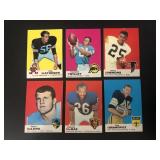 1969 Topps Football Cards Lot of 6