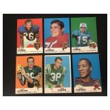1969 Topps Football Cards Lot of 6