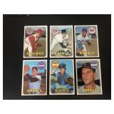 1969 Topps Baseball Card Lot of 6