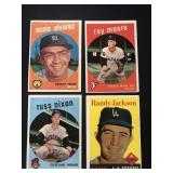 1959 Topps Baseball Card Lot of 4