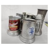 Pewter and Metal Mug Lot