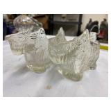 Vintage Glass Scottish Terrier Dogs