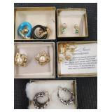 Lot of 5 Clip On Earrings