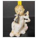 Vintage Cherub with Horn Figurine