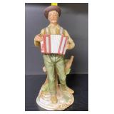Man Playing Accordian Figurine