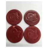 Vintage Rams Heads Poker Chips