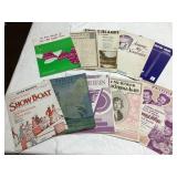 Lot of 10 Vintage Music Sheets