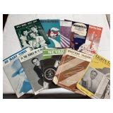 Lot of 10 Vintage Sheet Music