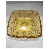 Amber Glass Relish Tray