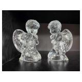 Glass Angel Candle Holders