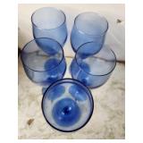 Blue Wine Glasses (5)