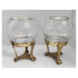 Cut Crystal Votives with Stands