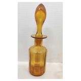 Vintage Amber Glass Decanter