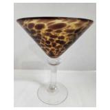 Leopard Print Martini Glass