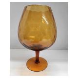 Amber Glass Brandy Snifter