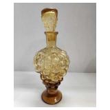 Vintage Italian Amber Glass Decanter
