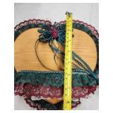 Wood Heart Lace Wall Shelf