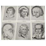 1966 Six Great Scientists Portfolio by Reitz