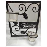 "Family" Wall Candle Holder