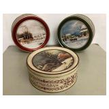 Lot of 3 Currier & Ives Tins 10ï¿½