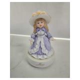 Vintage June Girl "Happy Birthday" Music Box