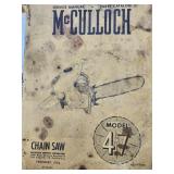 1954 McCulloch Chainsaw Manual